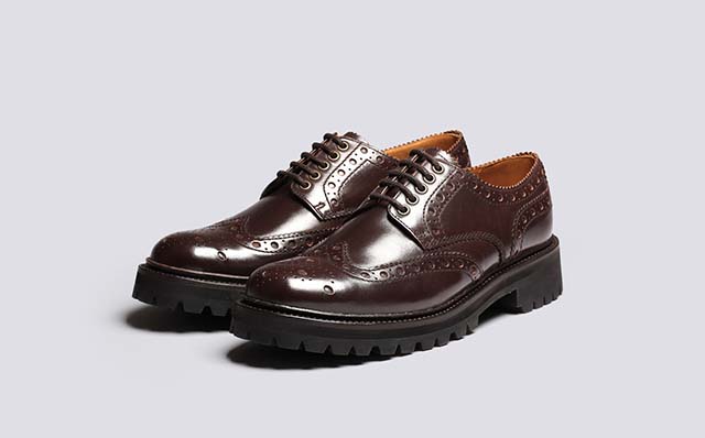 Grenson Archie Mens Brogues in Brown Leather GRS114057